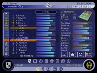 LMA Manager 2001 - PS2 Screen