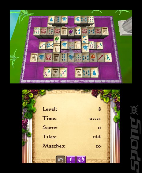 Mahjong Mysteries: Ancient Athena - 3DS/2DS Screen