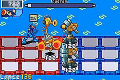 Mega Man Battle Network 5 - Team Protonman - GBA Screen