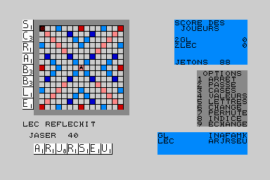 Micro Scrabble - C64 Screen
