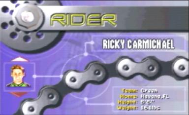 MX 2002 featuring Ricky Carmichael - GBA Screen