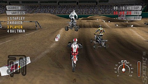 MX Vs. ATV On the Edge - PSP Screen