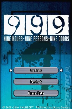 Nine Hours, Nine Persons, Nine Doors - DS/DSi Screen