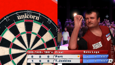 PDC World Championship Darts 2008 - PSP Screen