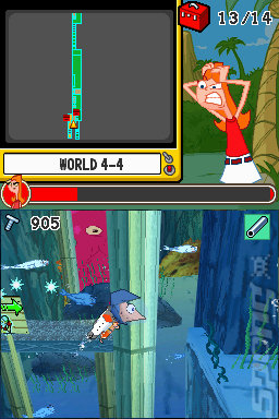 Phineas and Ferb: Ride Again - DS/DSi Screen