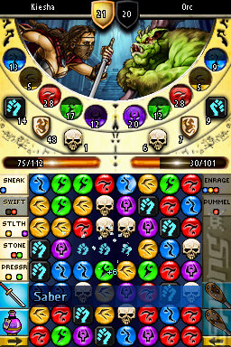 Puzzle Quest II - DS/DSi Screen