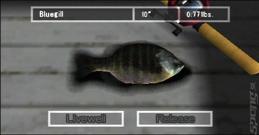 Reel Fishing: The Great Outdoors - PSP Screen