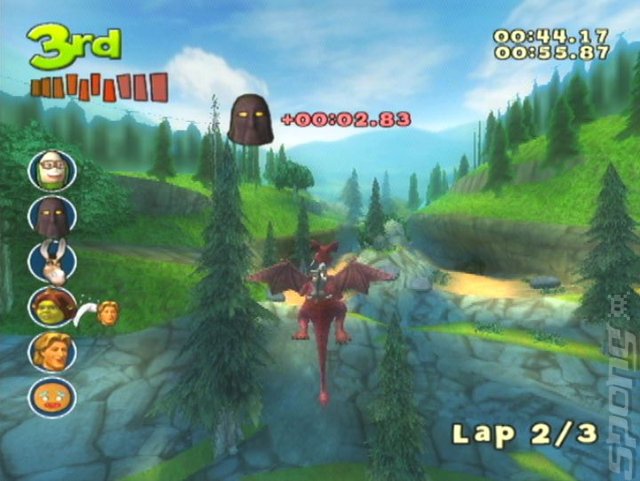 Shrek Smash 'N' Crash Racing - PS2 Screen