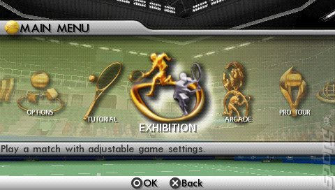 Smash Court Tennis 3 - PSP Screen