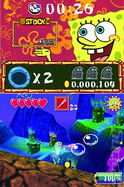 Drawn to Life: Spongebob Squarepants Edition - DS/DSi Screen
