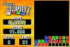 Super Collapse II - GBA Screen