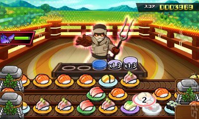 Sushi Striker: Way of the Sushido - 3DS/2DS Screen