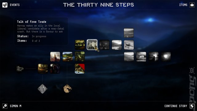 The 39 Steps - PC Screen