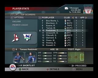 Total Club Manager 2005 - PC Screen