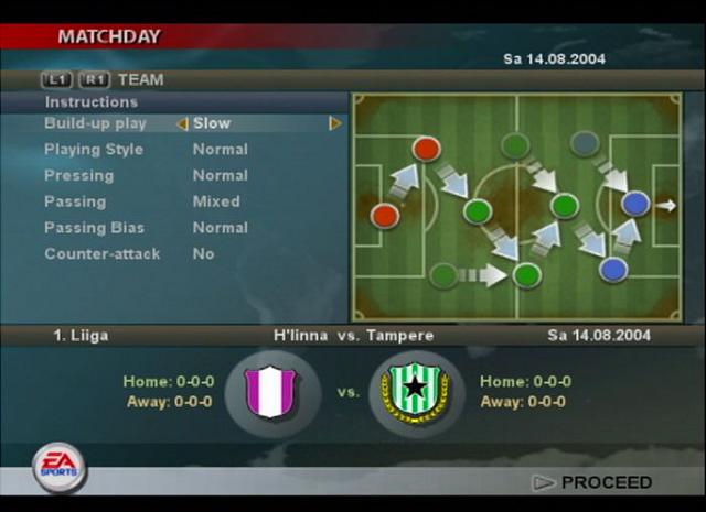 Total Club Manager 2005 - PS2 Screen