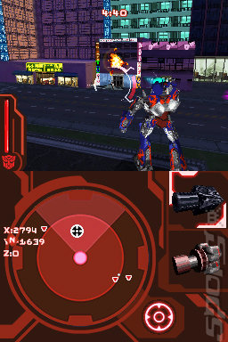 transformers revenge of the fallen ds game