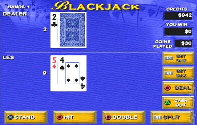 Video Poker & Blackjack - PS2 Screen