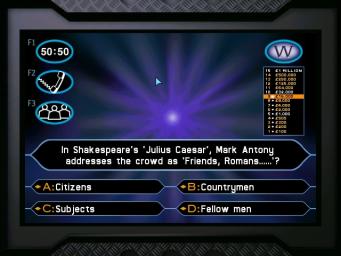 Who Wants To Be A Millionaire? - PC Screen