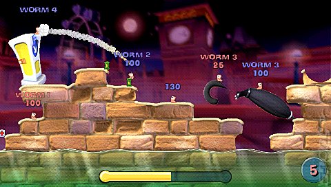 Worms: Open Warfare - PSP Screen