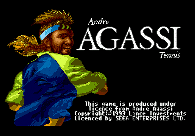 Andre Aggasi Tennis - Sega Megadrive Screen