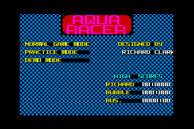 Aqua Racer - C64 Screen