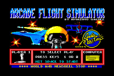 Arcade Flight Simulator - C64 Screen