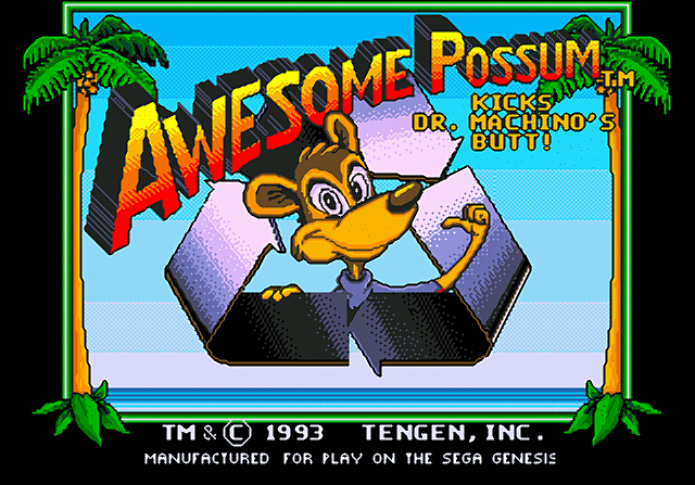 Awesome Possum - Sega Megadrive Screen