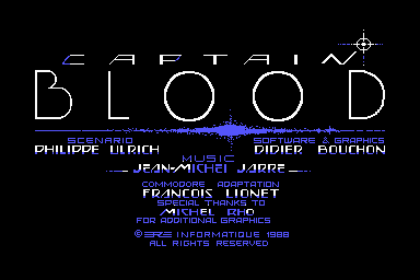 Captain Blood - C64 Screen