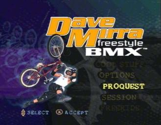 Dave Mirra Freestyle BMX - PlayStation Screen