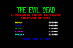 Evil Dead, The - C64 Screen