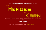 Heroes of Karn - C64 Screen
