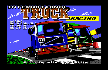 International Truck Racing - C64 Screen