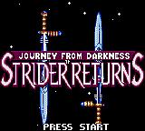 Journey from Darkness: Strider Returns - Game Gear Screen