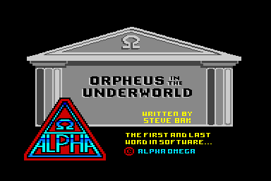 Orpheus in the Underworld - C64 Screen