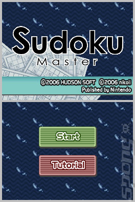 Sudoku Master - DS/DSi Screen